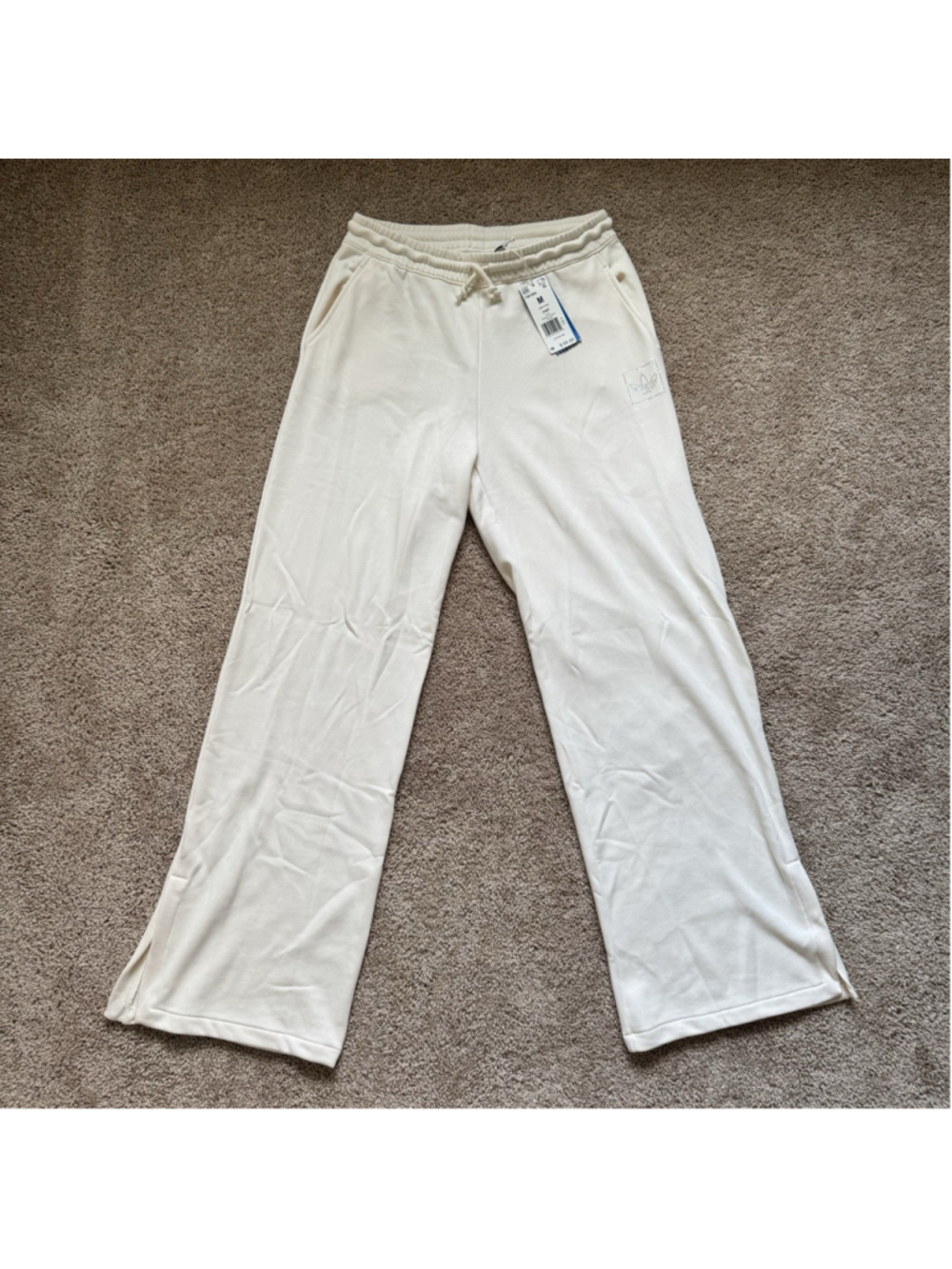 adidas Originals Chalk White Bling Sweatpants Women’s Medium FM1904